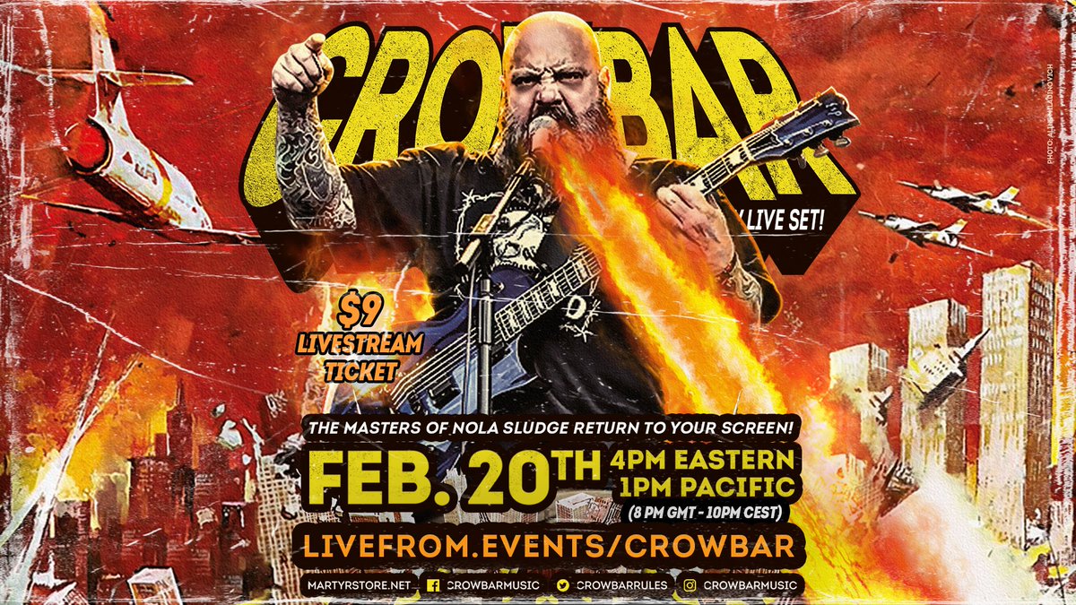 CROWBAR Returns With Exclusive Livestream This Saturday, February 20th
